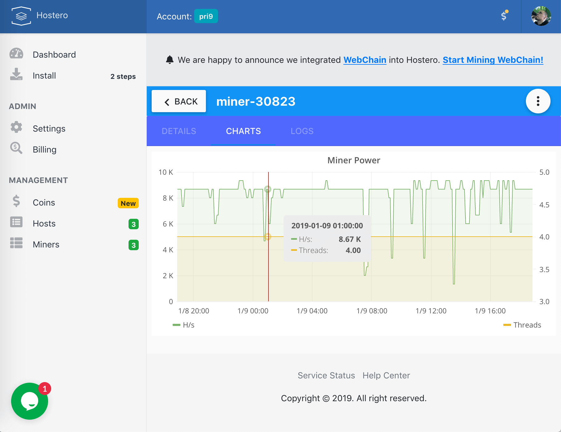 Miner Statistics